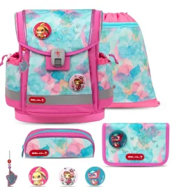 Belmil Classy Plus Schulranzen-Set 5-tlg. - AQUA ROSE