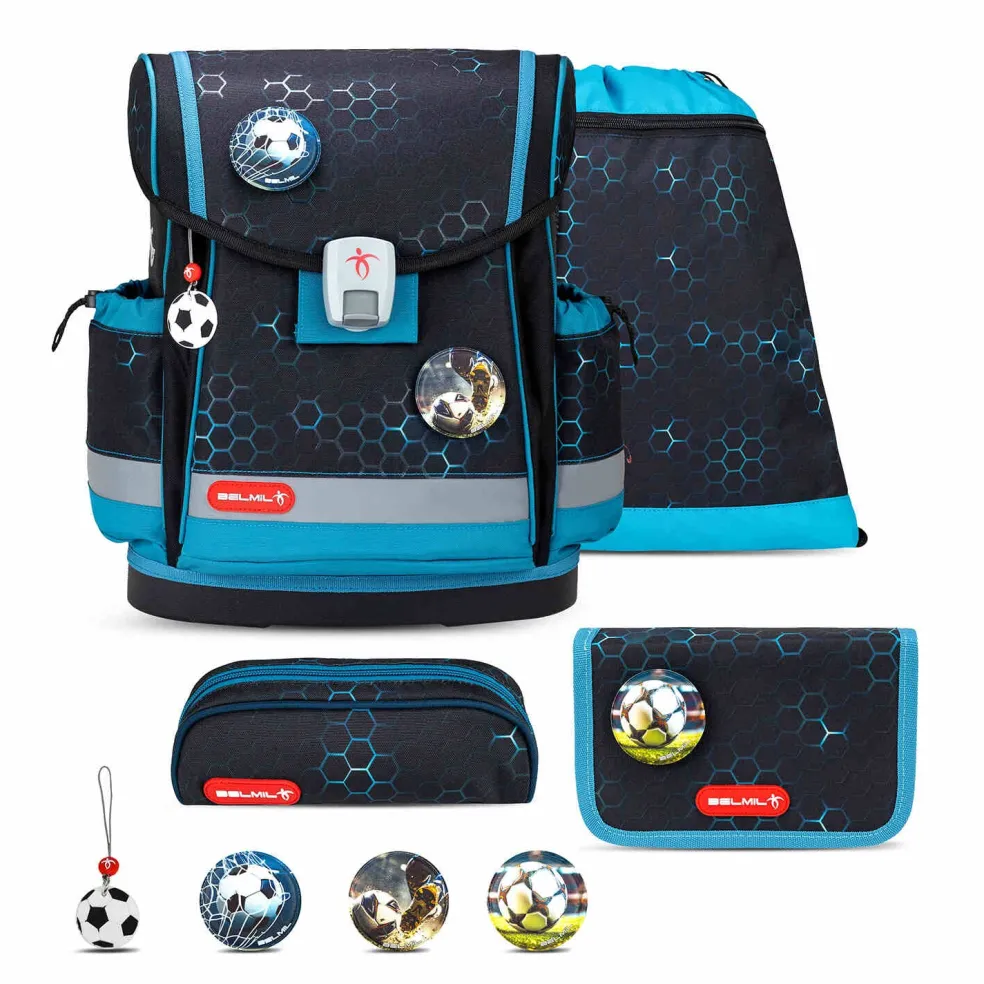 Belmil Classy Plus Schulranzen-Set 5-tlg. - KICK THE BALL