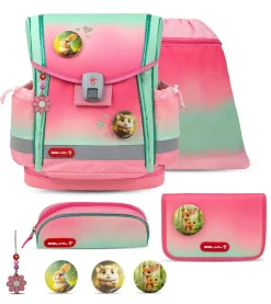 Belmil Classy Plus Schulranzen-Set 5-tlg. - MINT ROSE OMBRE