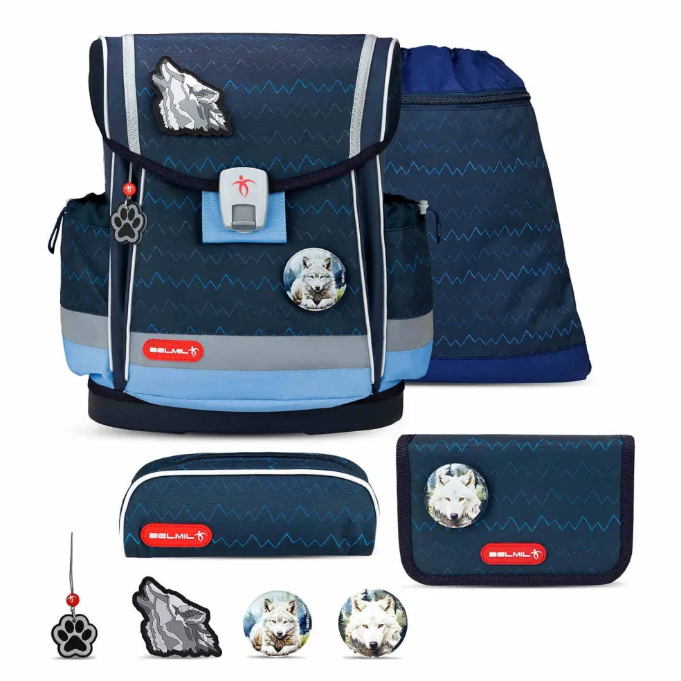 Belmil Classy Plus Schulranzen-Set 5-tlg. - WOLVES