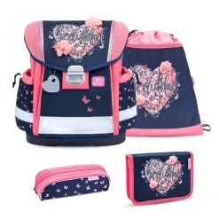 Belmil Classy Schulranzen-Set 4-tlg. - BEAUTIFUL FLOWERS