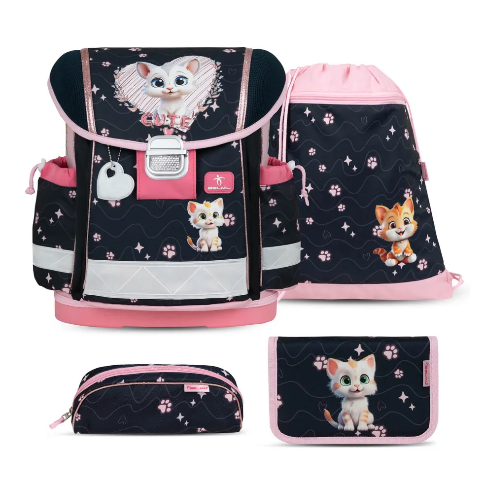 Belmil Classy Schulranzen-Set 4-tlg. - CUTE KITTEN