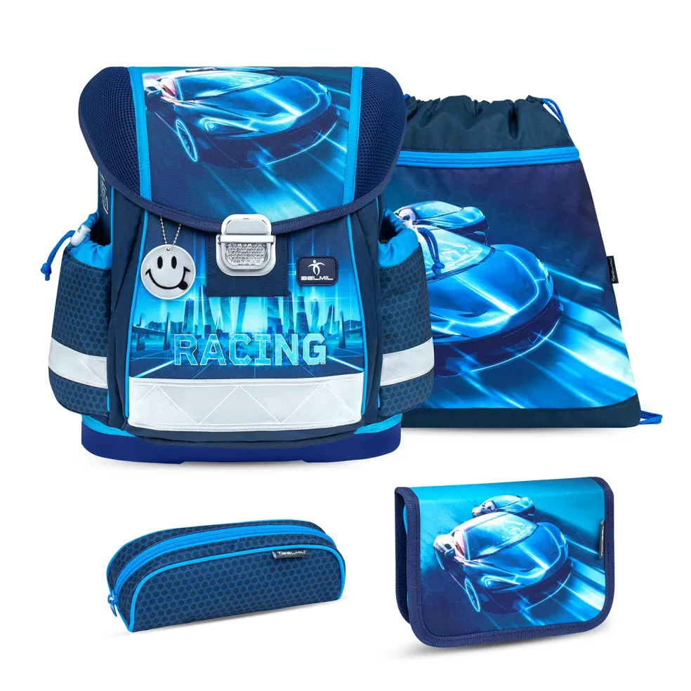 Belmil Classy Schulranzen-Set 4-tlg. - RACING BLUE NEON