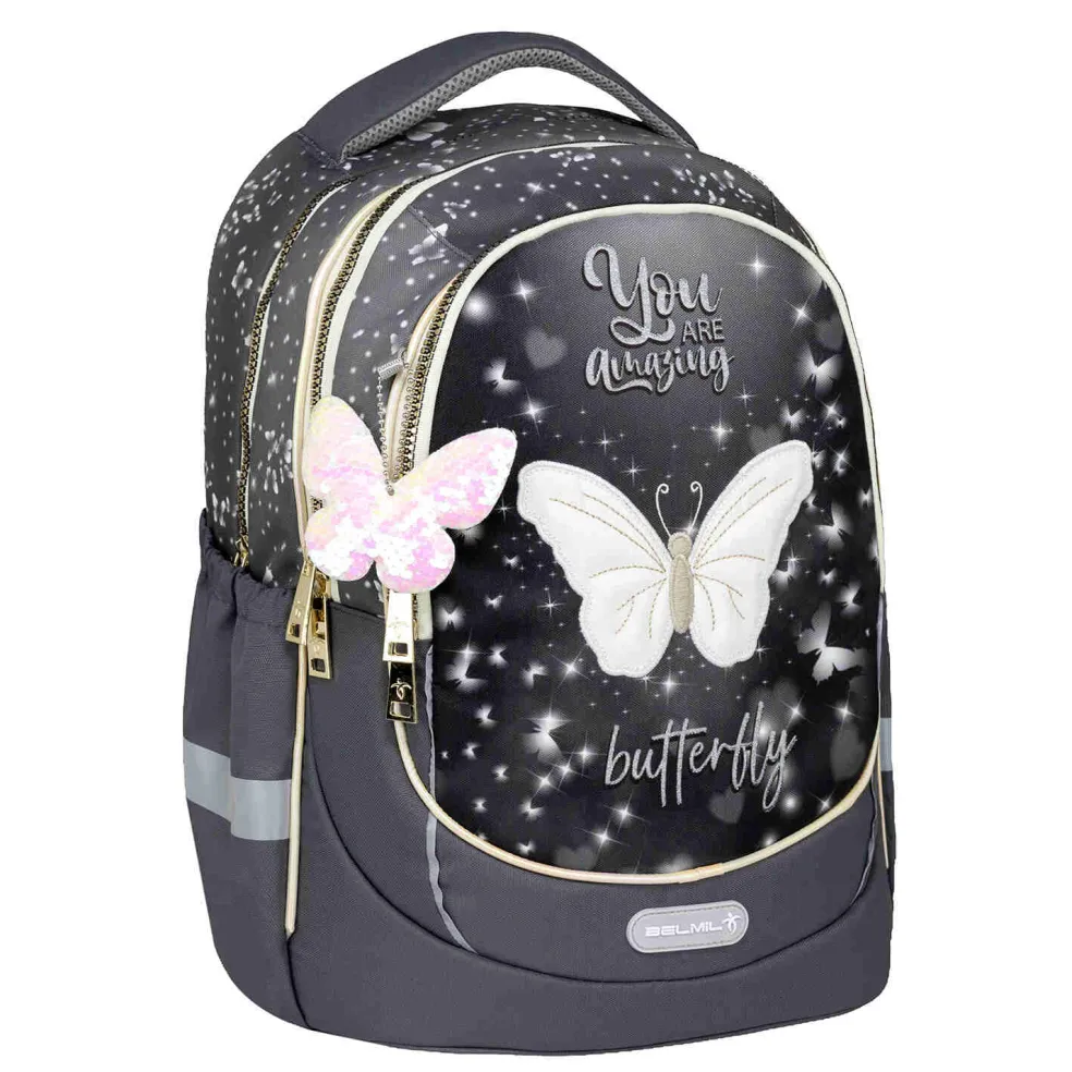 Belmil Leisure Plus Schulrucksack - AMAZING BUTTERFLY
