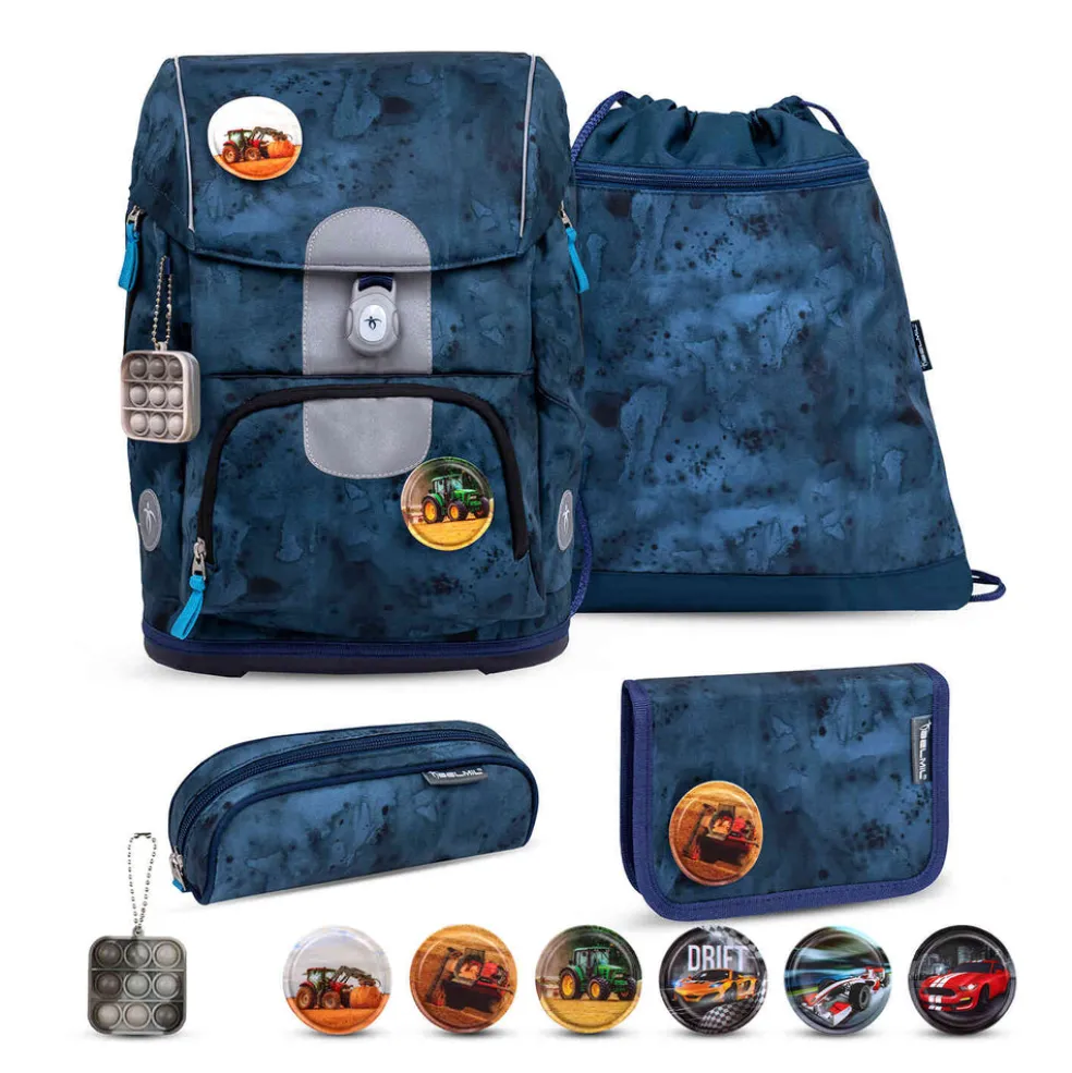 Belmil Motion Schulranzen-Set 5-tlg. - BLUE SPLASH