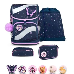 Belmil Smarty Schulranzen-Set 5-tlg. - FLOWERS BLUE