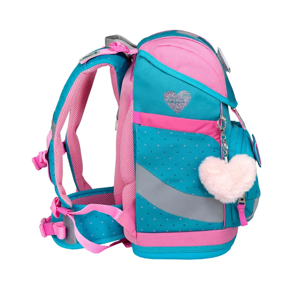 Belmil Smarty Schulranzen-Set 5-tlg. - HEARTS AND DOTS