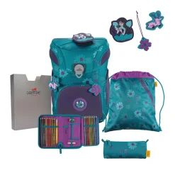 DerDieDas ErgoFlex Easy Exklusiv Superflash - FAIRY FLOWER - Schulranzen-Set 5-teilig