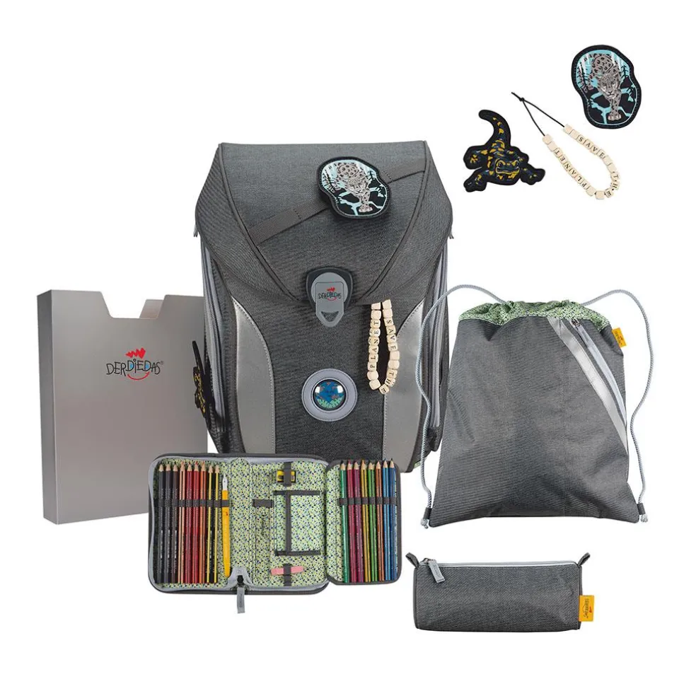 DerDieDas ErgoFlex MAX Exklusiv ECO - MY WORLD - Schulranzen-Set 5-teilig