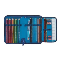 Scout Alpha DIN - BLUE POLICE - Schulranzen-Set 4-teilig