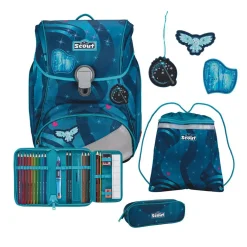 Scout Alpha Exklusiv LED - HEAVEN - Schulranzen-Set 4-teilig