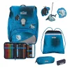Scout Alpha Exklusiv Safety Light - POLAR BLUE - Schulranzen-Set 5-teilig