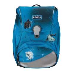 Scout Alpha Exklusiv Safety Light - POLAR BLUE - Schulranzen-Set 5-teilig
