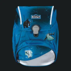 Scout Alpha Exklusiv Safety Light - POLAR BLUE - Schulranzen-Set 5-teilig
