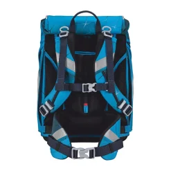 Scout Alpha Exklusiv Safety Light - POLAR BLUE - Schulranzen-Set 5-teilig