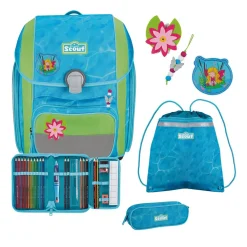 Scout Genius DIN - WATER LILY - Schulranzen-Set 4-teilig