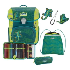 Scout Neo Exklusiv Superflash Extreme - LIZARD - Schulranzen-Set 4-teilig
