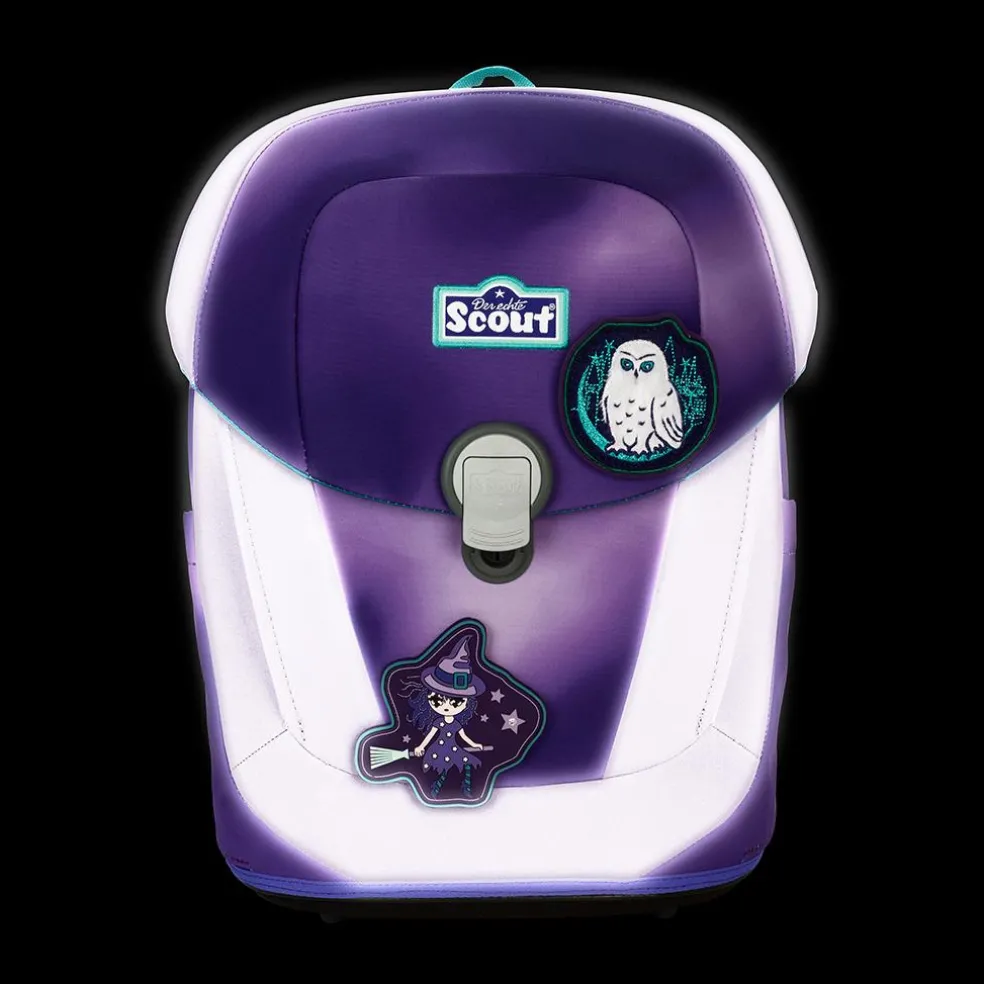 Scout Schulranzen Sunny II Superflash - PURPLE MAGIC - Set 4-tlg.