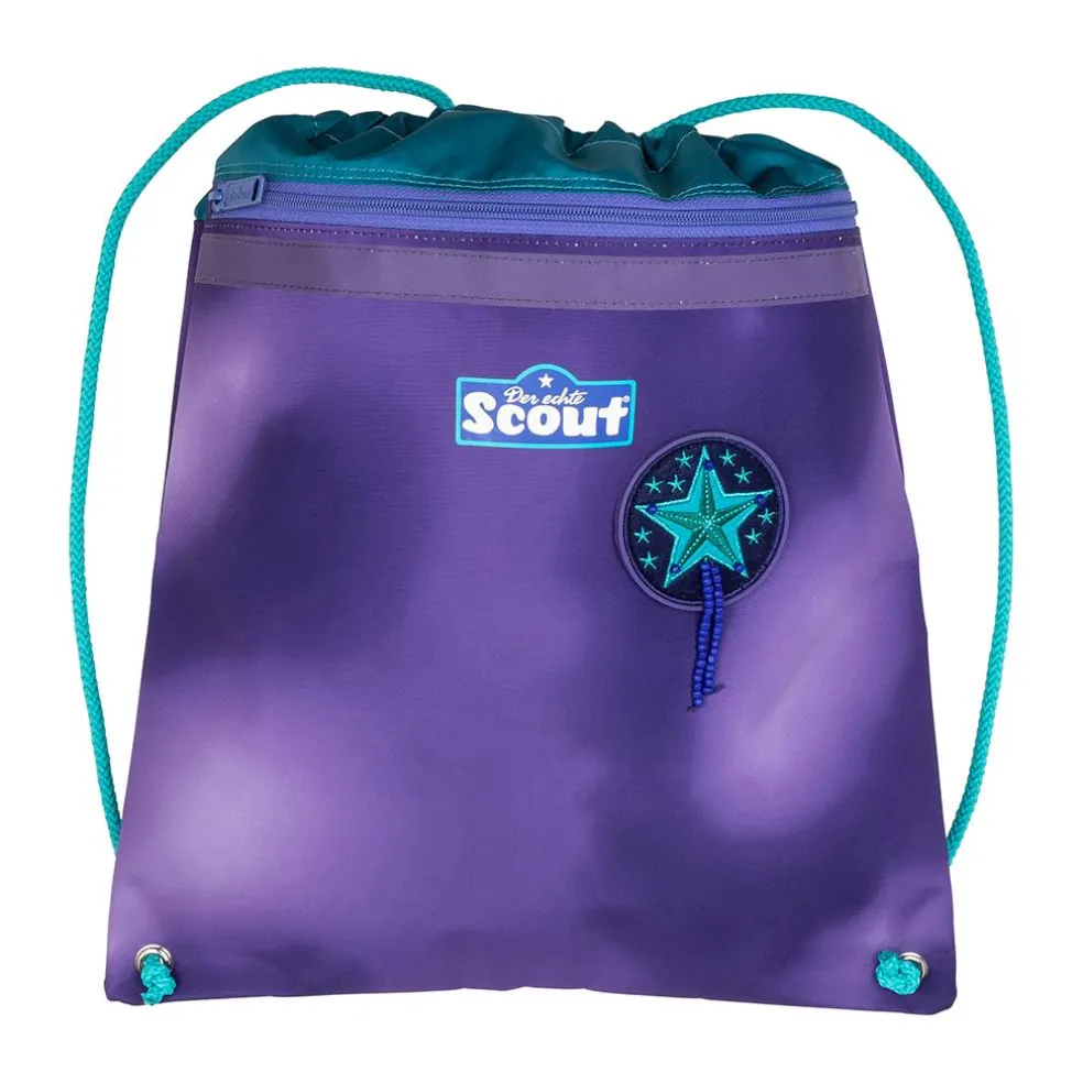 Scout Schulranzen Sunny II Superflash - PURPLE MAGIC - Set 4-tlg.