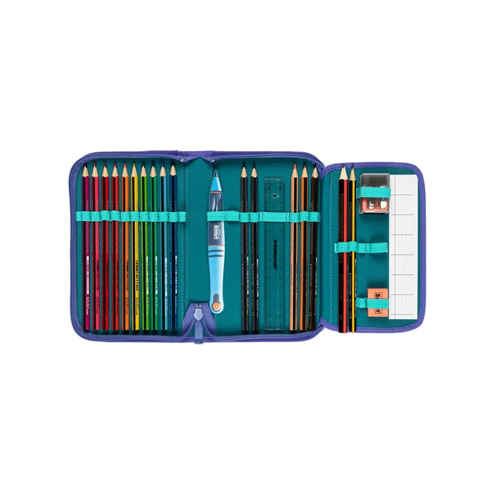 Scout Schulranzen Sunny II Superflash - PURPLE MAGIC - Set 4-tlg.