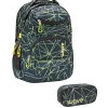 Wave Rucksack Set 2-tlg. Infinity - STRIPES GREEN