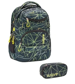 Wave Rucksack Set 2-tlg. Infinity - STRIPES GREEN