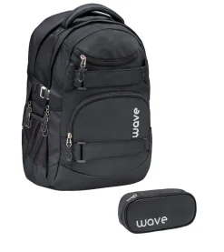 Wave Rucksack Set 2-tlg. Infinity - BLACK